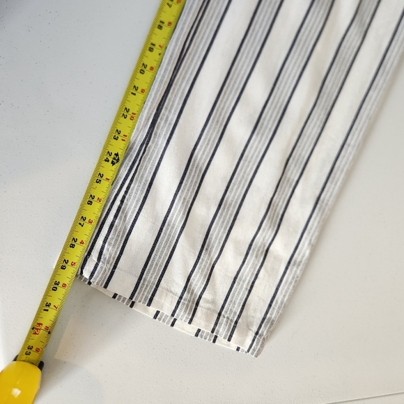 Bershka White Black Stripe Sleeveless Jumpsuit One Piece Size Medium Summer - Picture 11 of 12